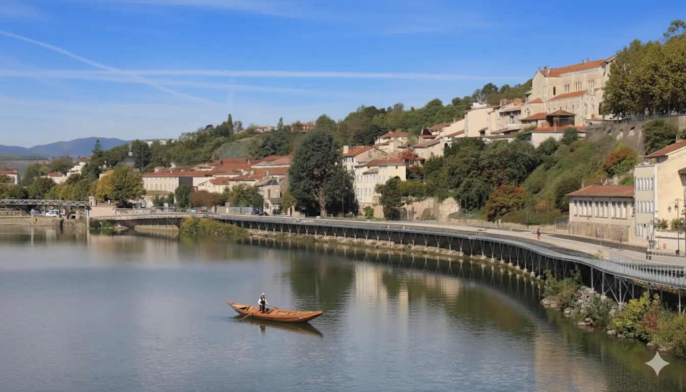 Toitures et beau temps à Trévoux (Ain)