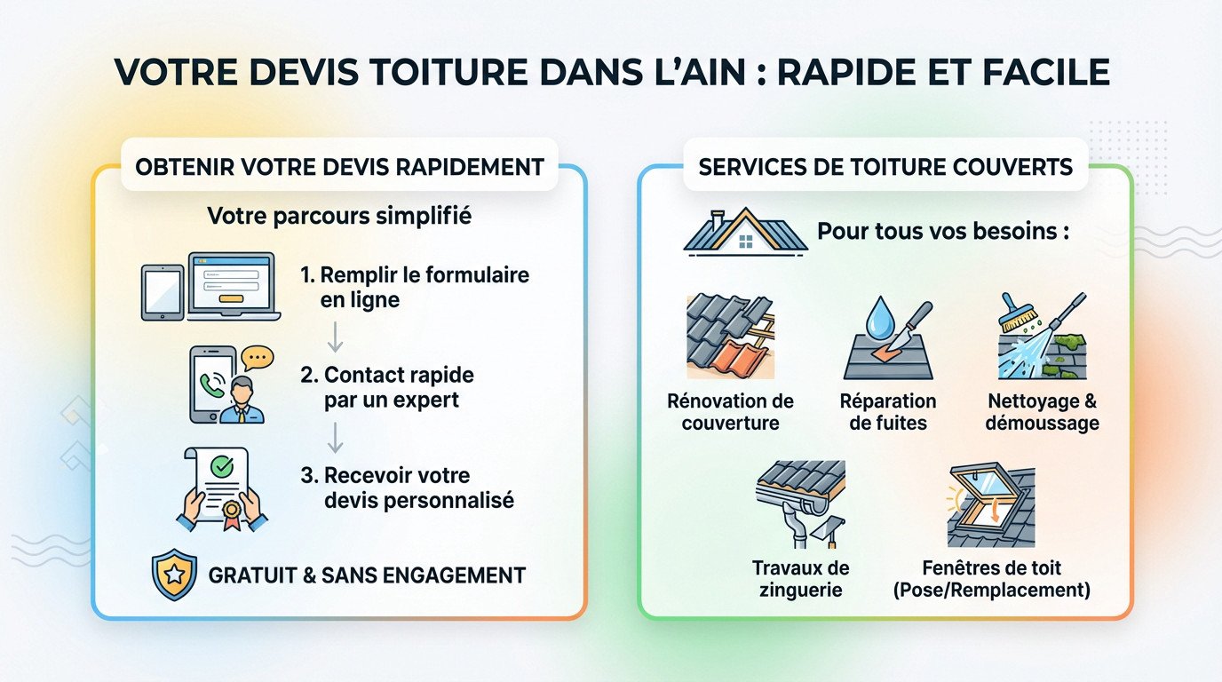 Artisan couvreur réalisant un devis pour une toiture dans l'Ain