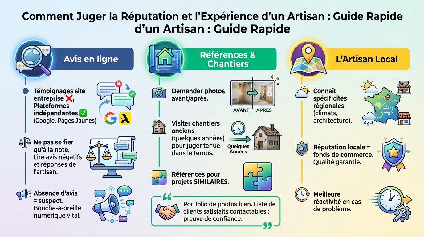 Guide rapide pour évaluer la réputation d'un artisan couvreur
