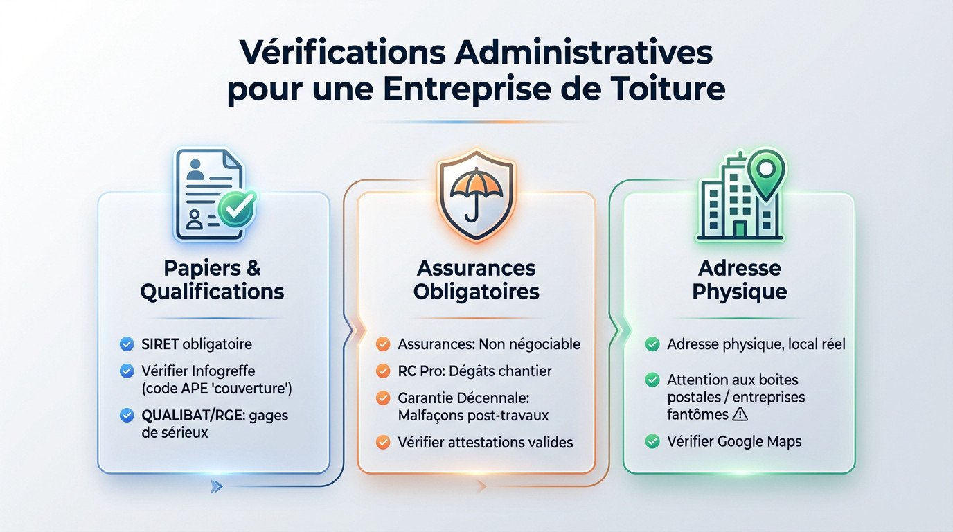 Vérification des documents administratifs et assurances pour choisir une entreprise de toiture fiable