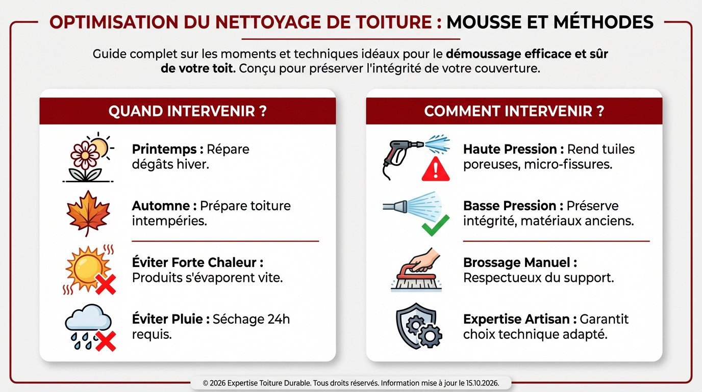 Nettoyage de toiture professionnel et traitement anti-mousse